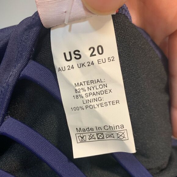 NWT Firpearl Plus Size Navy Bathing Suit for Women Flowy Tankini Top  sz… - Picture 5 of 13